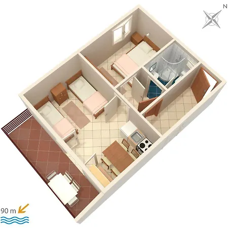 Apartments By The Sea Rastici, Ciovo - 2076 Trogir