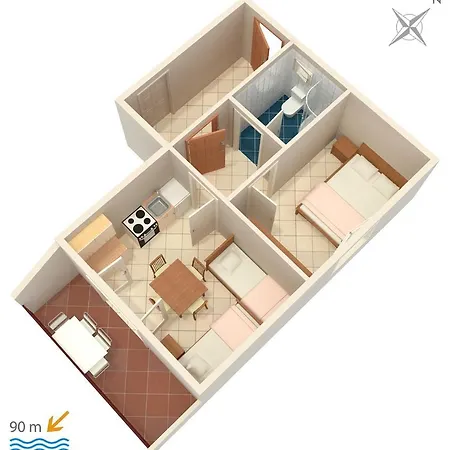 Apartments By The Sea Rastici, Ciovo - 2076